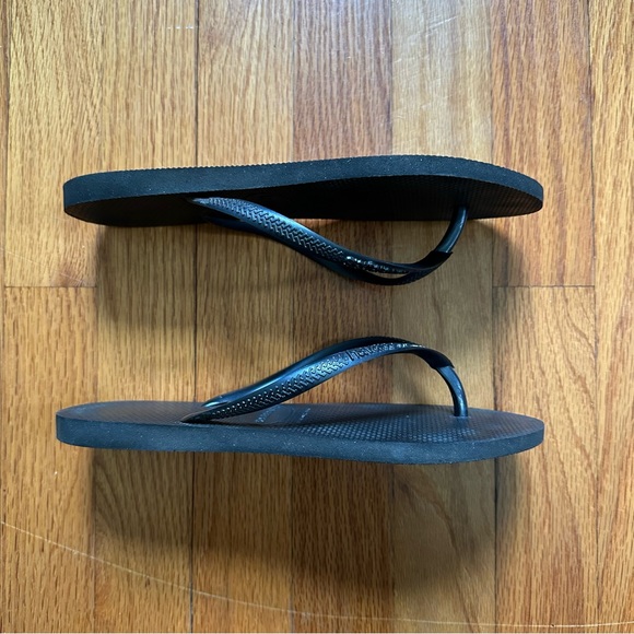 Havaianas Women's Slim Flip-Flop Sandals Black Size 7 - Picture 5 of 5